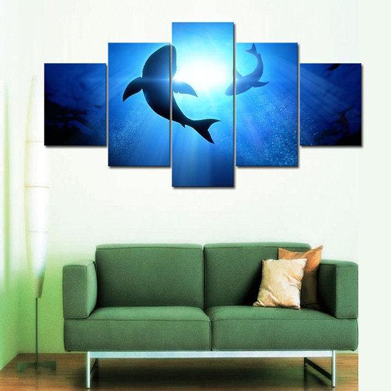 Ocean Sharks – Animal Canvas Wall Art