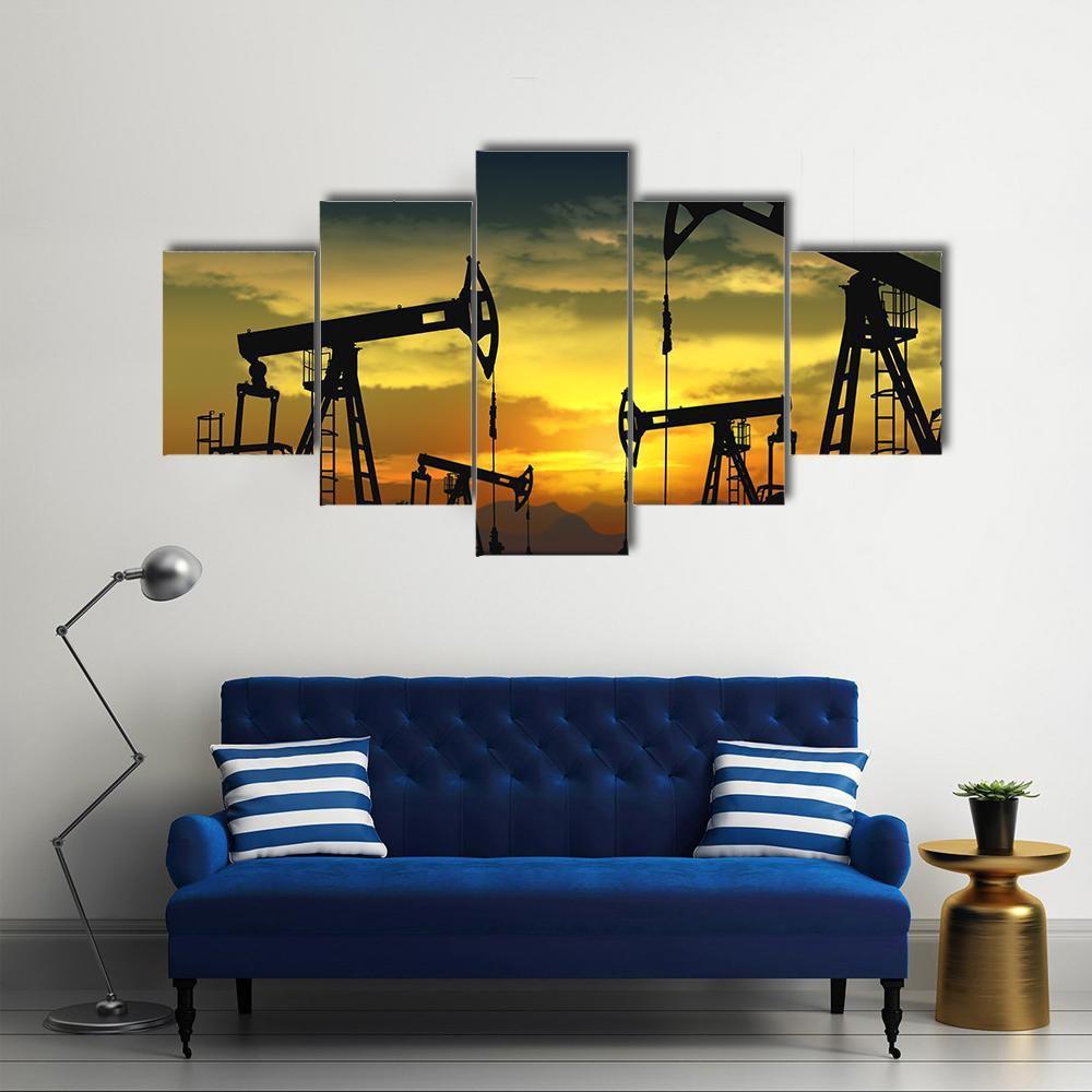 Oil Pump Jack In Operation – Automative Canvas Wall Art