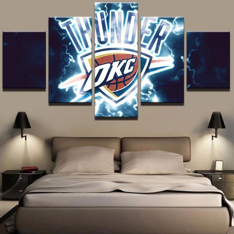 Okc Thunder Nba Basketball Canvas Wall Art