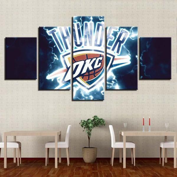 Oklahoma City Thunder Logo Sport – Canvas Wall Art