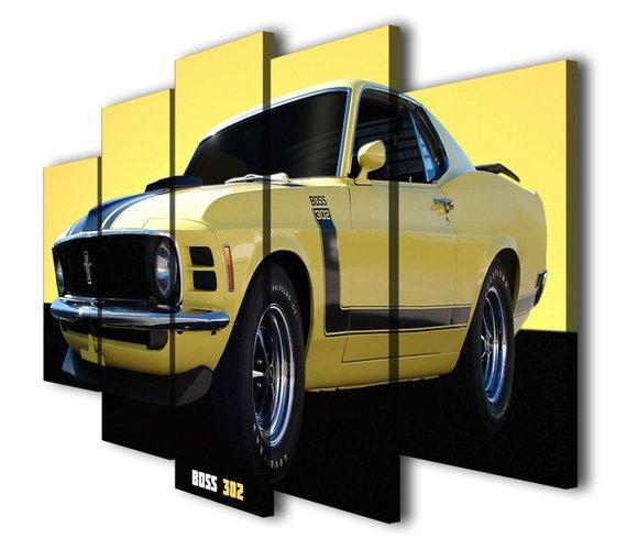 Old American Muscle Cars Ford Mustang Boss 302 – Automative Canvas Wall Art