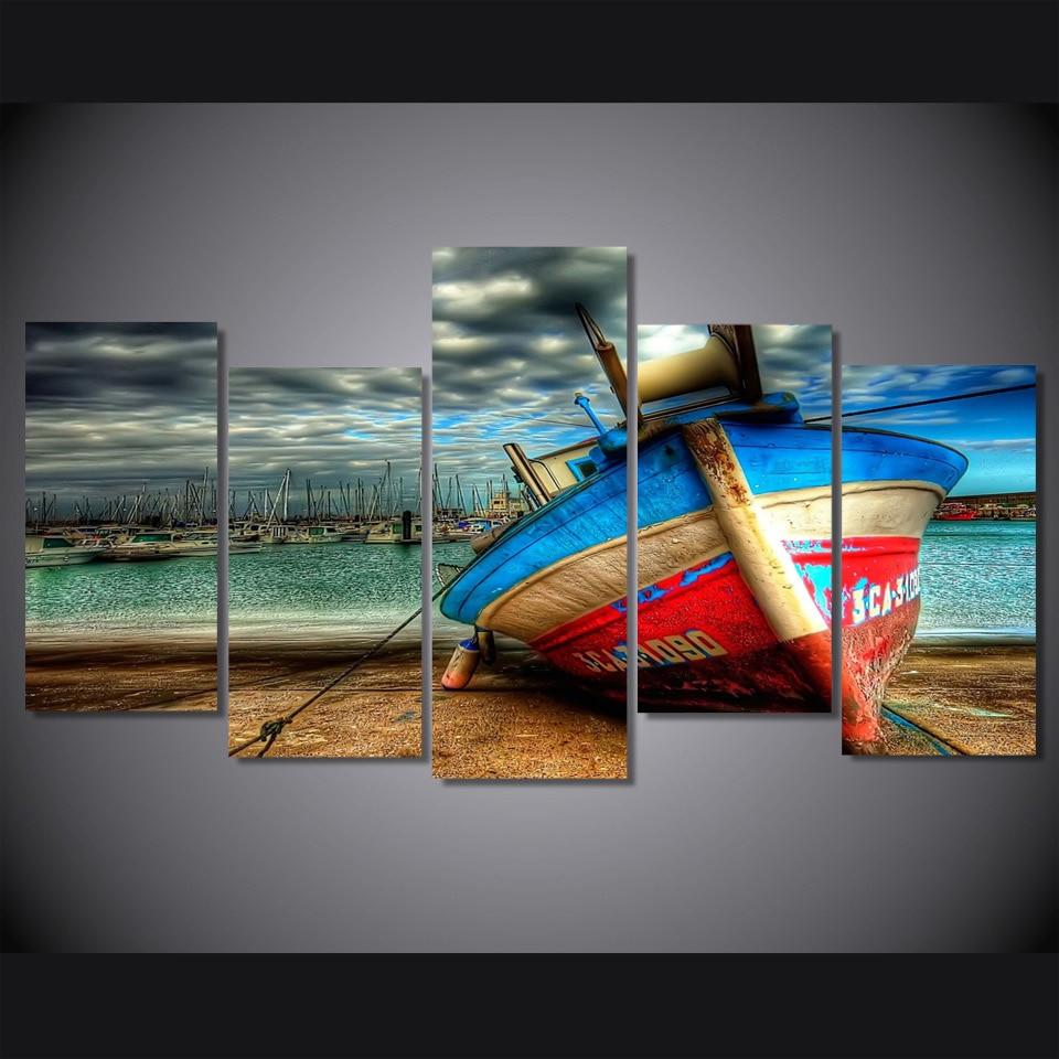 Old Boat – Space Canvas Wall Art