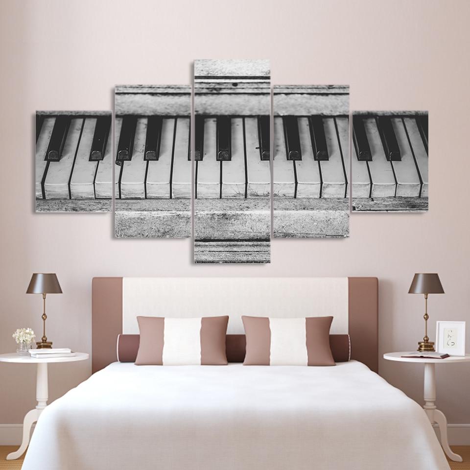 Old Piano Keyboard – Music Canvas Wall Art