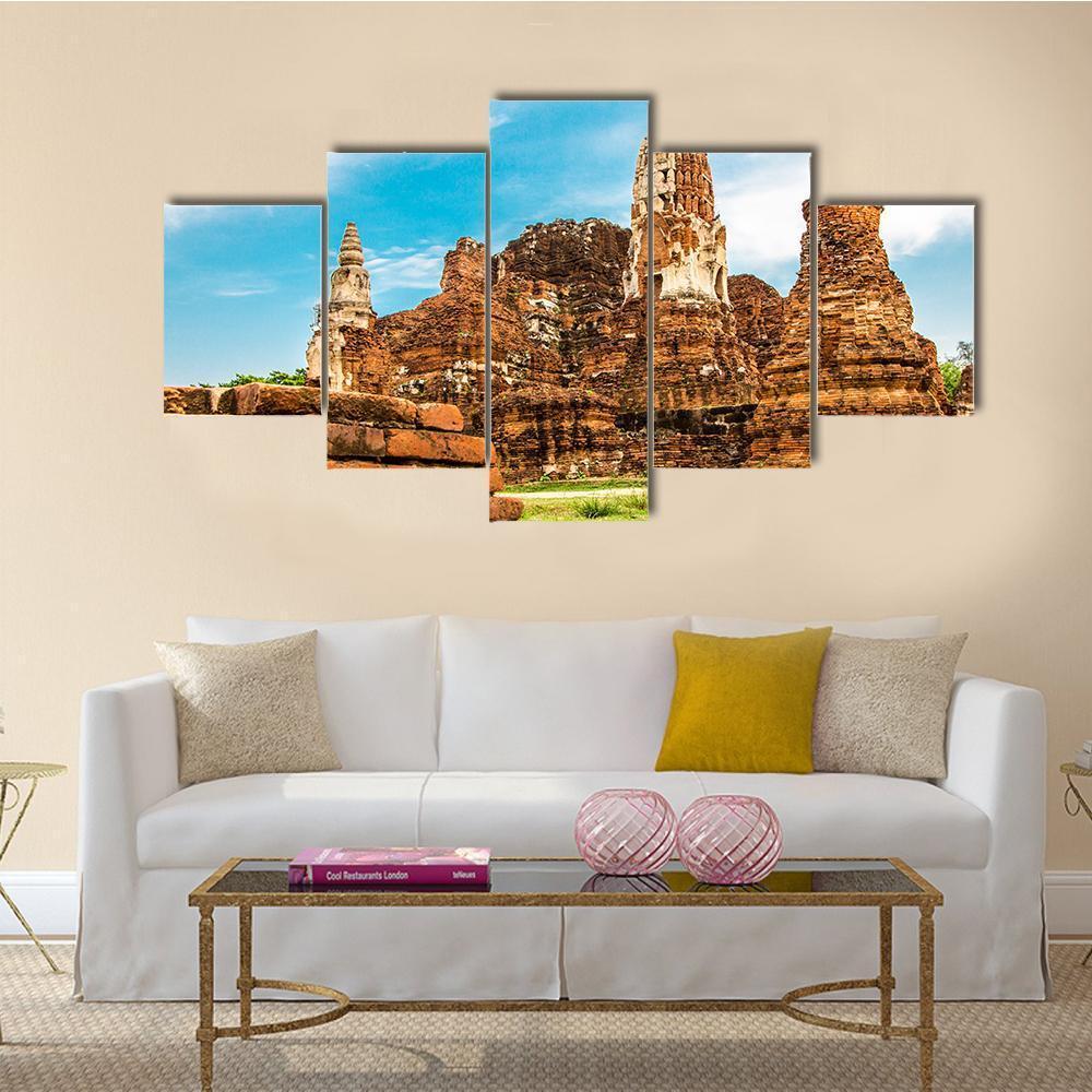 Old Temple Wat Of Ayutthaya – Nature Canvas Wall Art