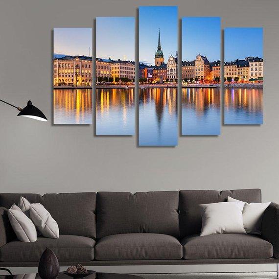 Old Town Gamla Stan In Stockholm – Nature Canvas Wall Art