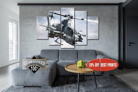 Combat Helicopter – Army Canvas Wall Art