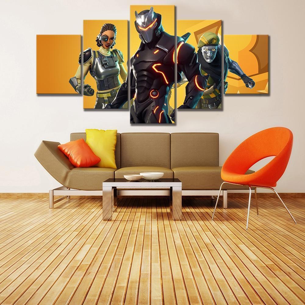 Omega Full Armor Steelsight Fortnite Gaming Canvas Wall Art
