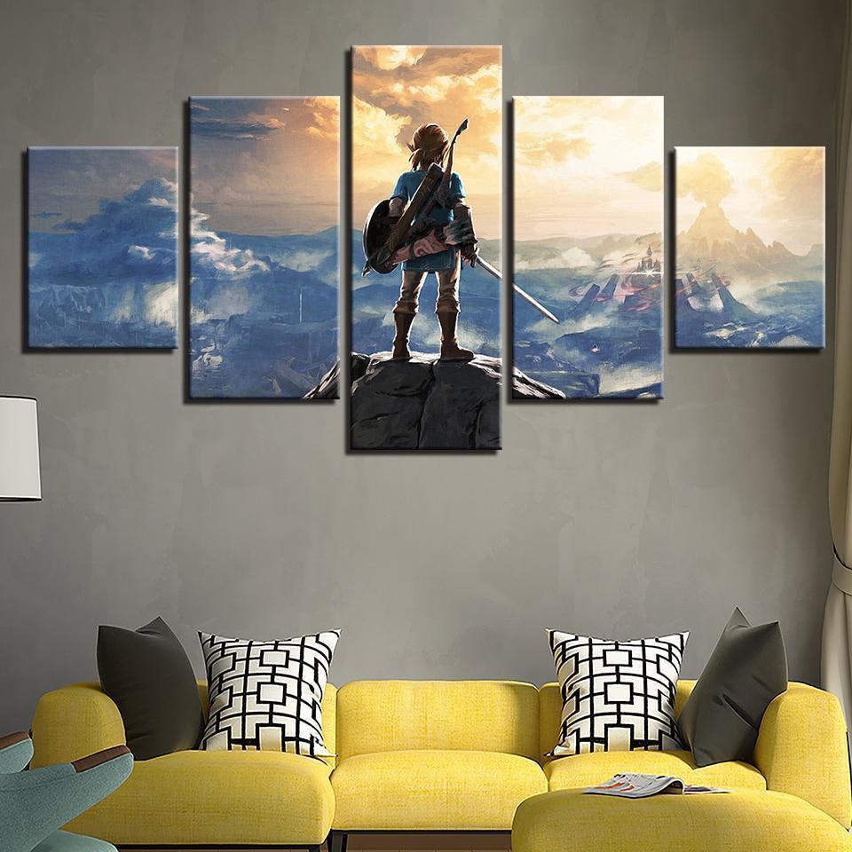 On The Mountain Legend Of Zelda Gaming – Canvas Wall Art