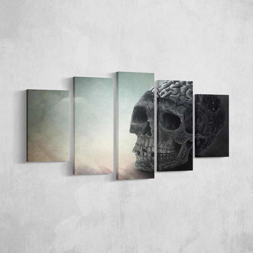 Open Skull – Abstract Canvas Wall Art