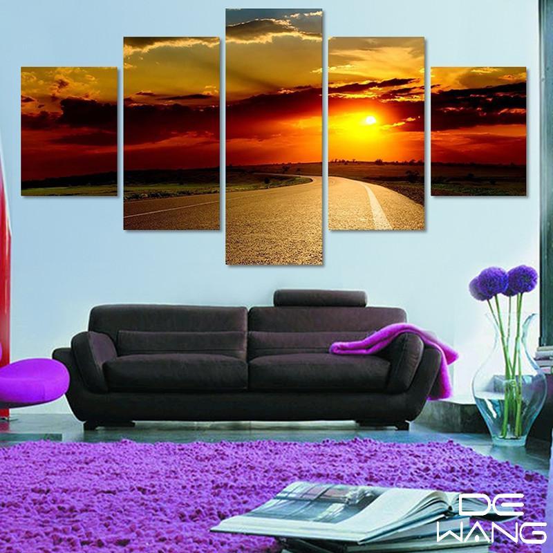 Orange And Red Sunset – Sapce Canvas Wall Art