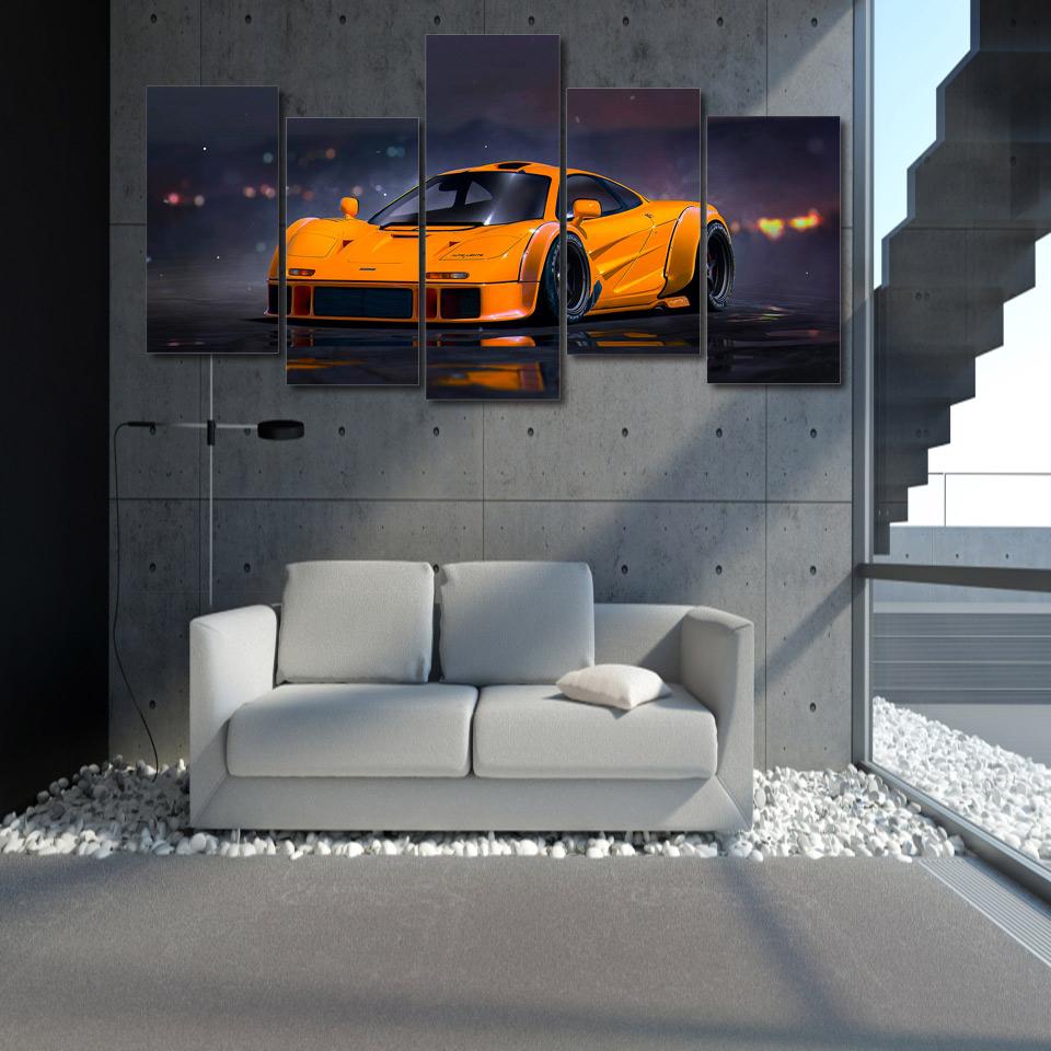 Orange Supercar – Automative Canvas Wall Art