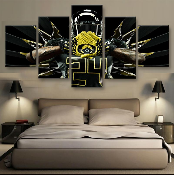 Oregon Ducks Combat American Football – Sport Canvas Wall Art