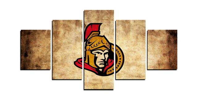 Ottawa Senators NHL Team Retro – Sport Canvas Wall Art