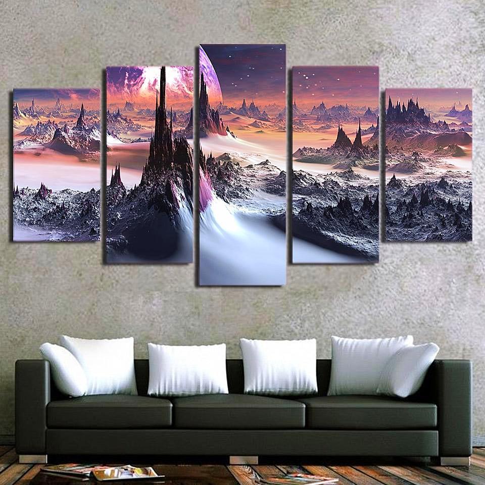 Outer Space Universe Planet Star – Space Universe Canvas Wall Art
