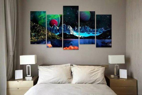 Outter World Aurora Borealis – Space Canvas Wall Art