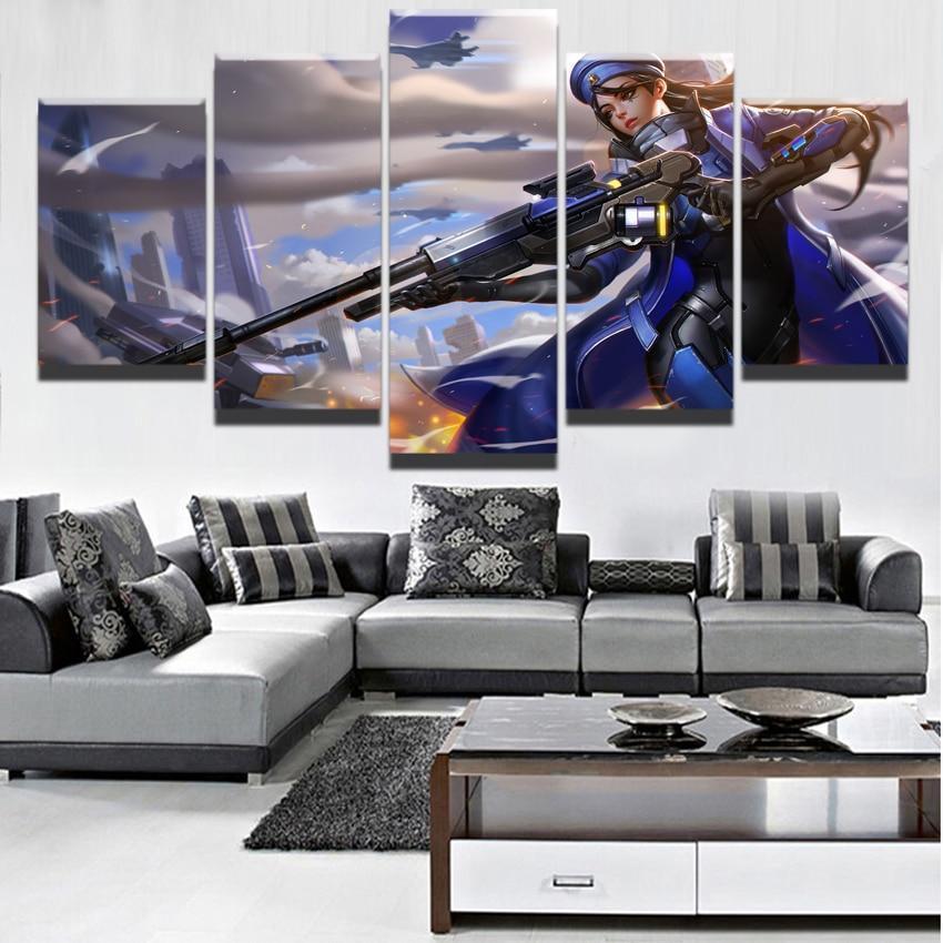 Overwatch Ana Champion Poster Gaming – Canvas Wall Art