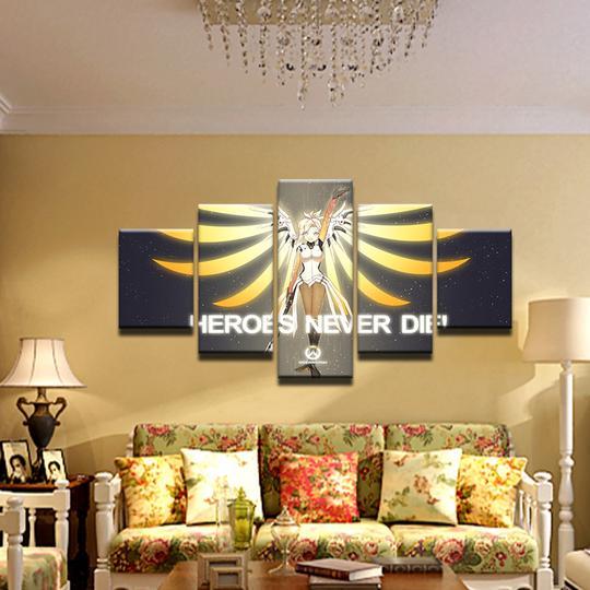 Overwatch Heroes Never Die – Gaming Canvas Wall Art