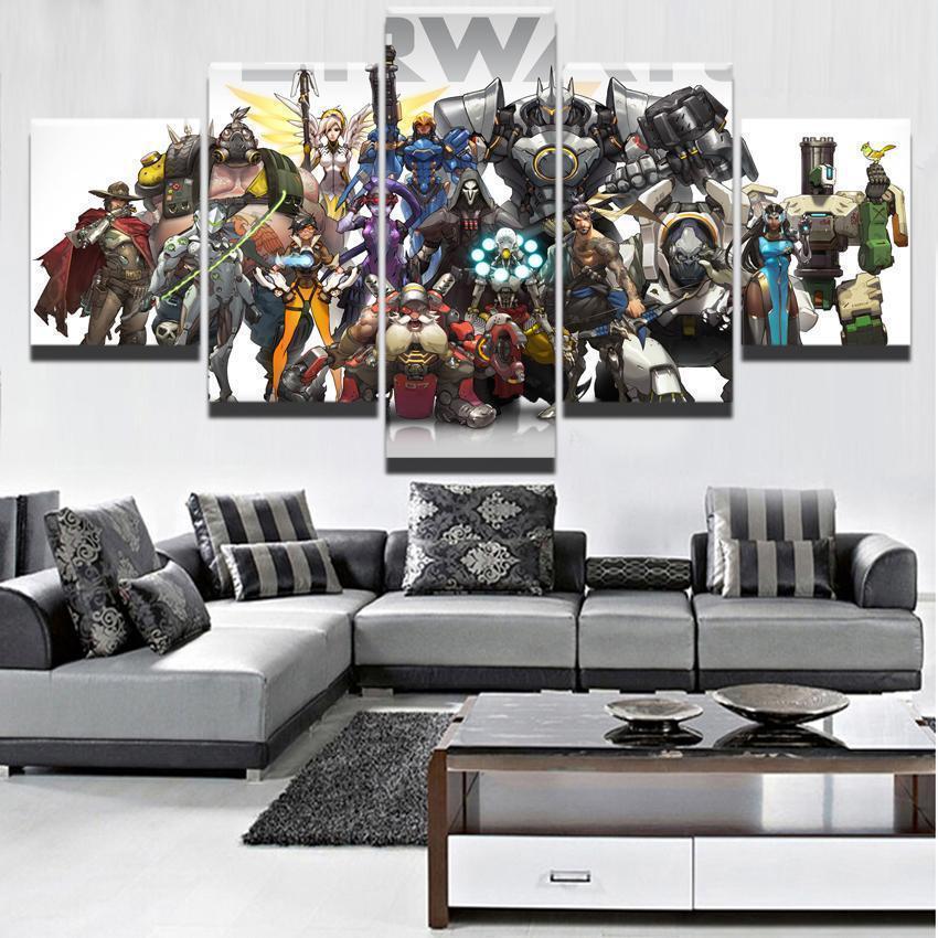 Overwatch Multi Champion Gaming – Canvas Wall Art