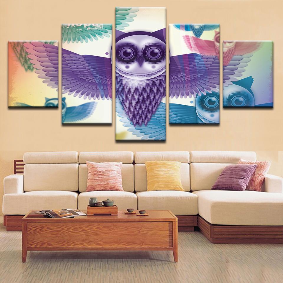 Owl – Abstract Animal Canvas Wall Art