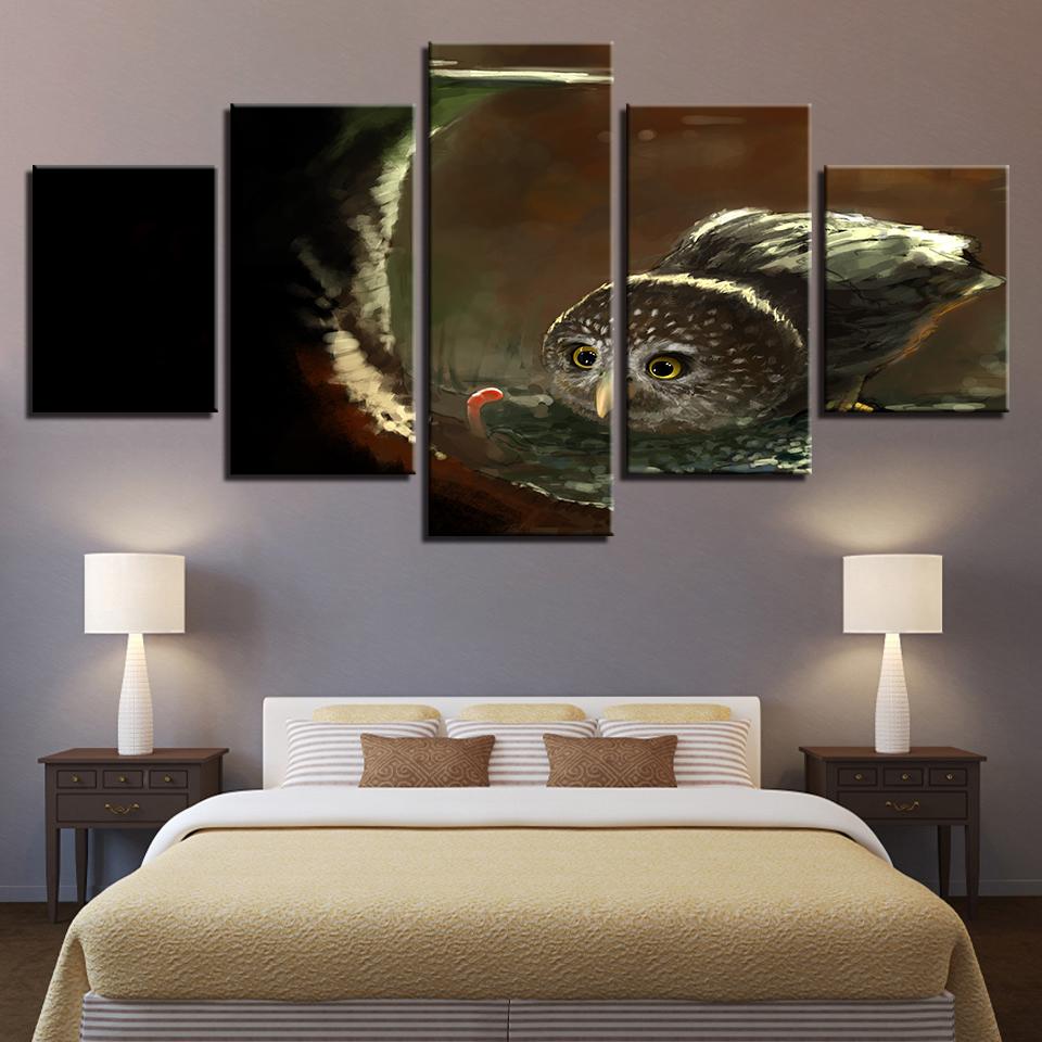 Owl Night 01 – Animal Canvas Wall Art