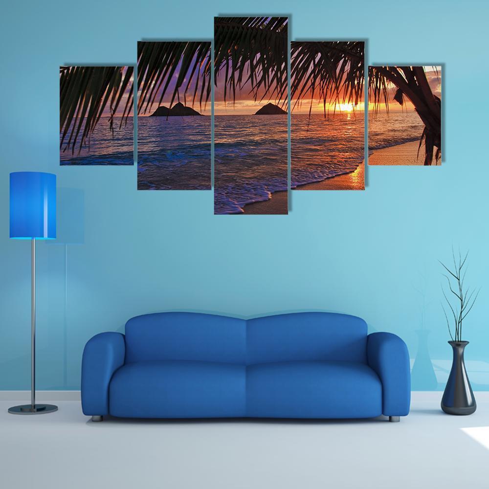 Pacific Sunrise At Lanikai Beach In Hawaii – Nature Canvas Wall Art
