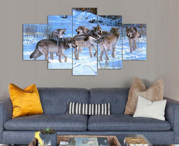Pack Of Wolves Wolf – Animal Canvas Wall Art