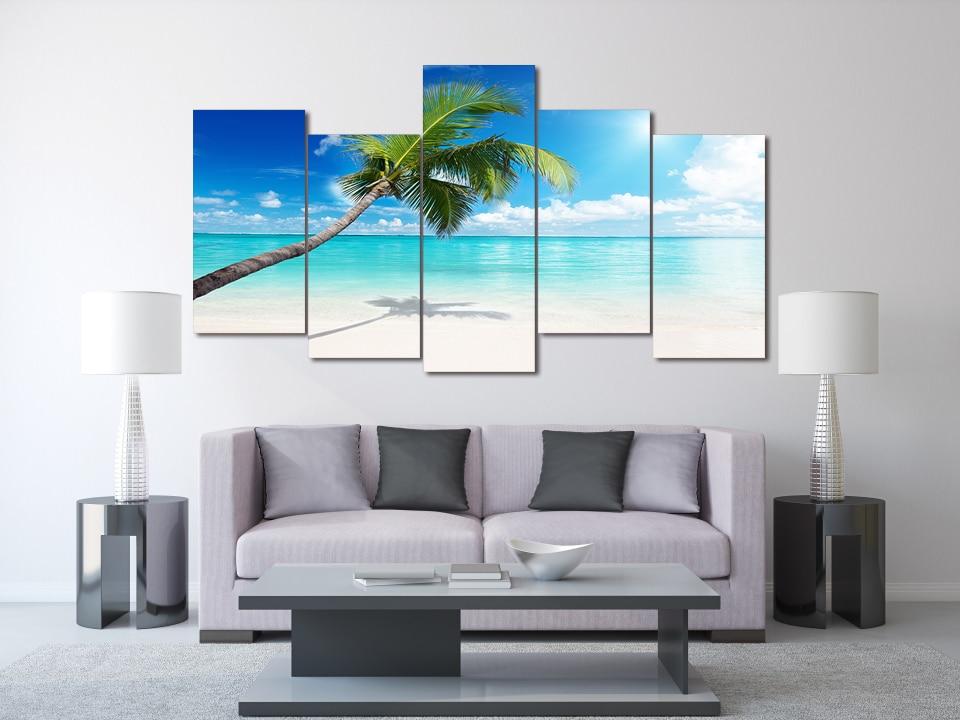 Palm Tree Beach 1 – Nature Canvas Wall Art