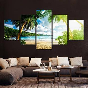 Palm Tree Beach – Nature Canvas Wall Art