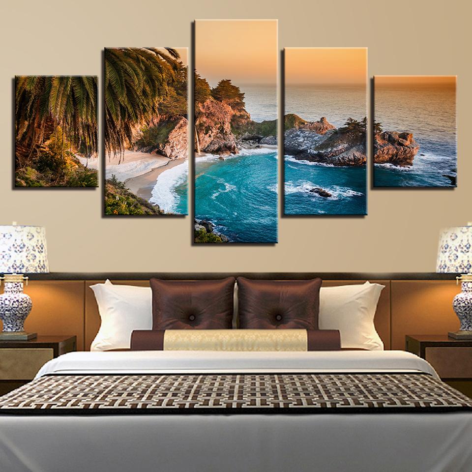 Palm Tree Beach – Ocean Canvas Wall Art