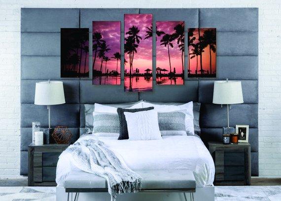Palm Tree Sunset 2 – Nature Canvas Wall Art