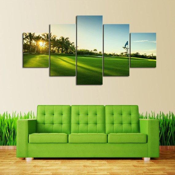 Palms On Hole 9 – Sport Canvas Wall Art