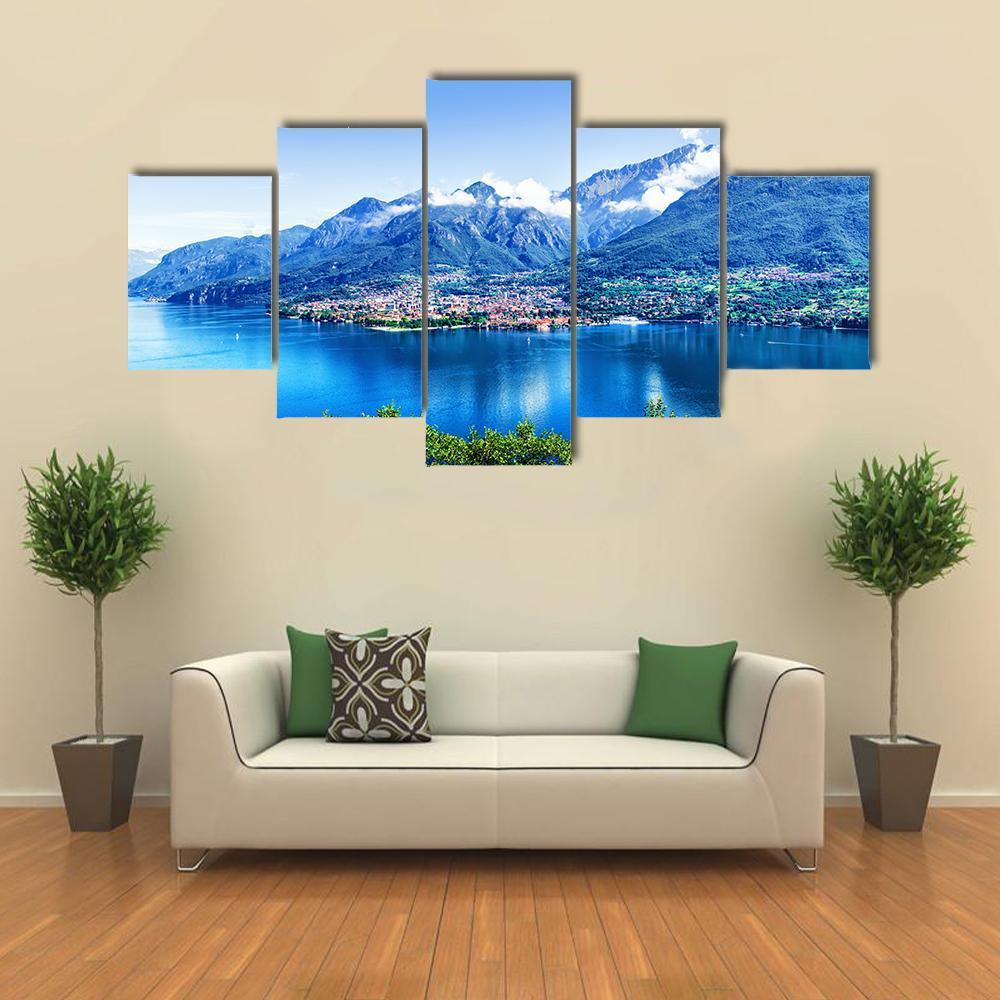 Panorama Of Como Lake – Nature Canvas Wall Art