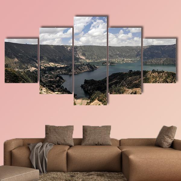 Panorama Of Wenchi Crater Lake Nature Canvas Wall Art