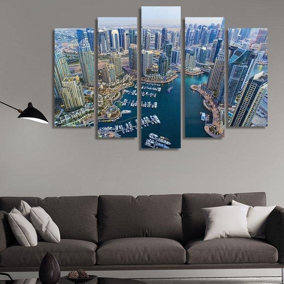 Panoramic City Rooftop View – Nature Canvas Wall Art