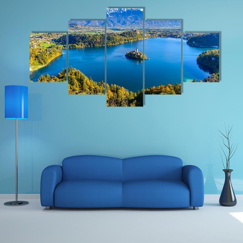 Panoramic View Of Lake Bled In Slovenia – Nature Canvas Wall Art