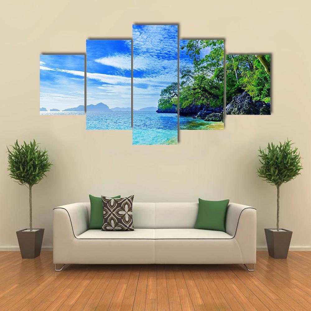 Paradise Beach Sea And Sky – Nature Canvas Wall Art