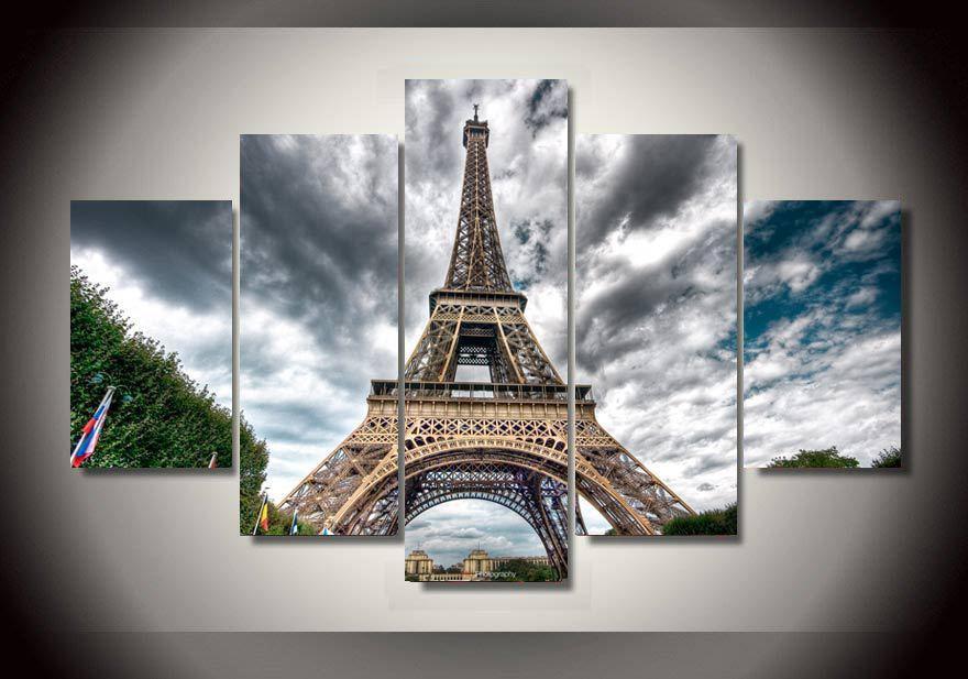 Paris City Eiffel Tower Under Sky – Nature Canvas Wall Art