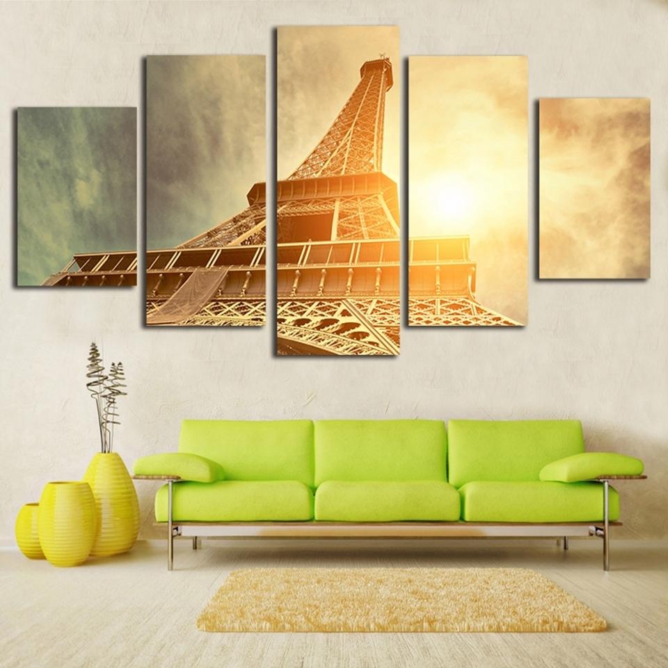 Paris Eiffel Tower Sunset – Nature Canvas Wall Art