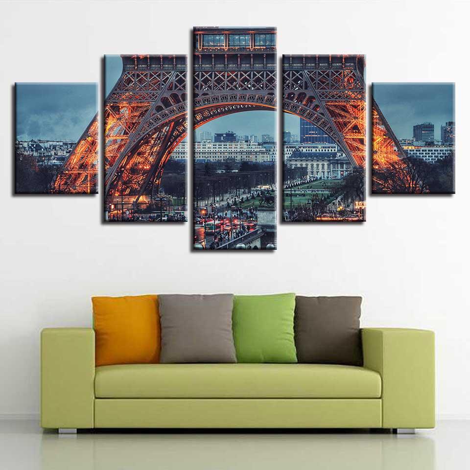 Paris Iron Tower Night View – Nature Canvas Wall Art