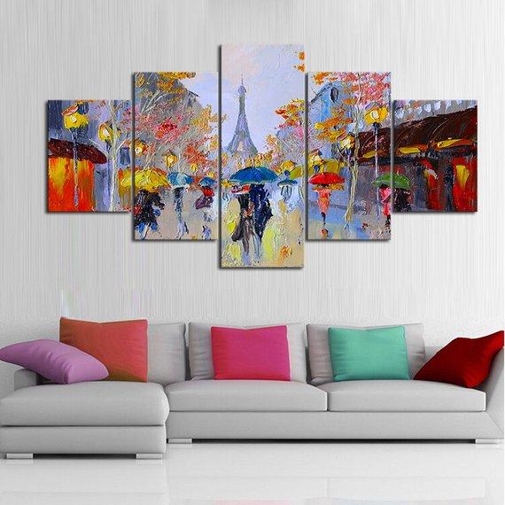 Paris Rain – Abstrcat Canvas Wall Art