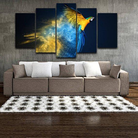 Parrot 4 – Abstract Canvas Wall Art
