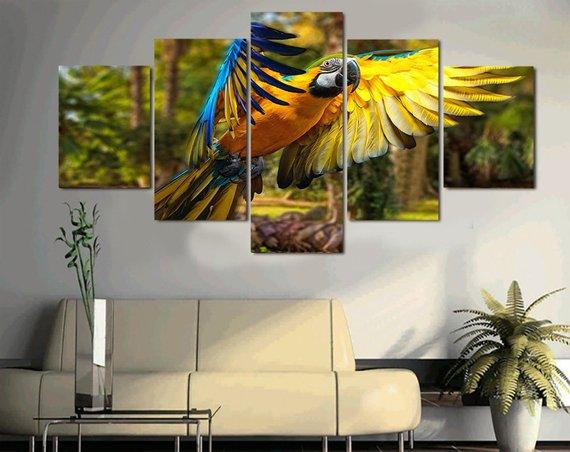 Parrot 5 – Animal Canvas Wall Art