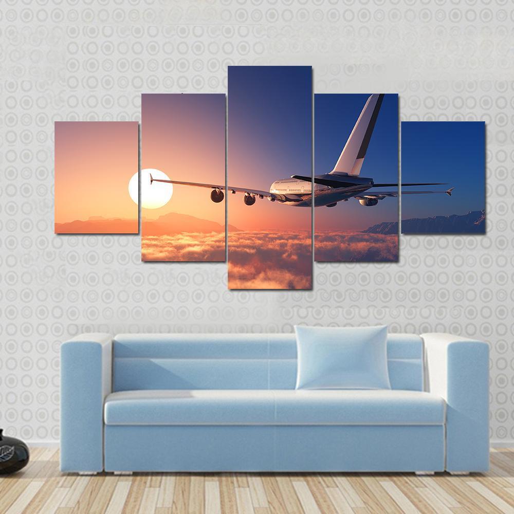 Passenger Alane Above The Clouds – Airplane Canvas Wall Art
