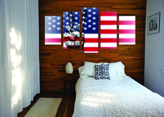 Peace For America – Abstract Canvas Wall Art