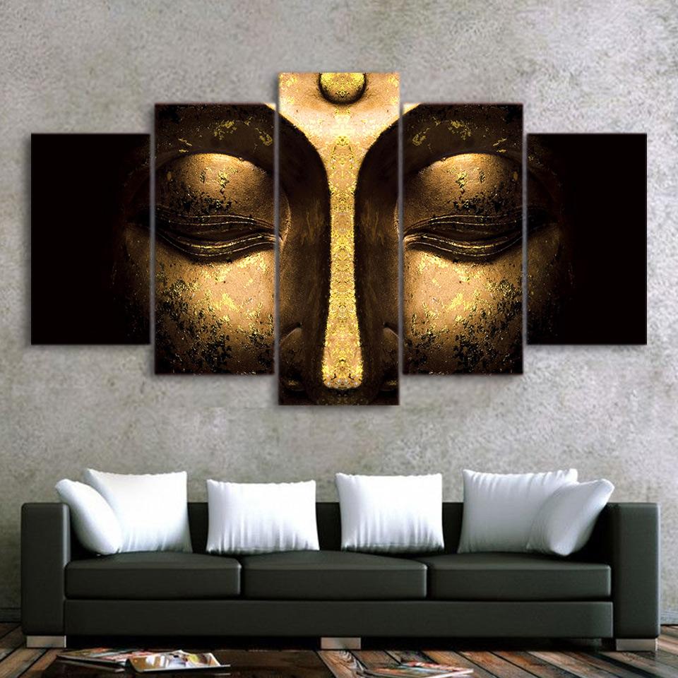 Peaceful Buddha Statue – Religion Canvas Wall Art