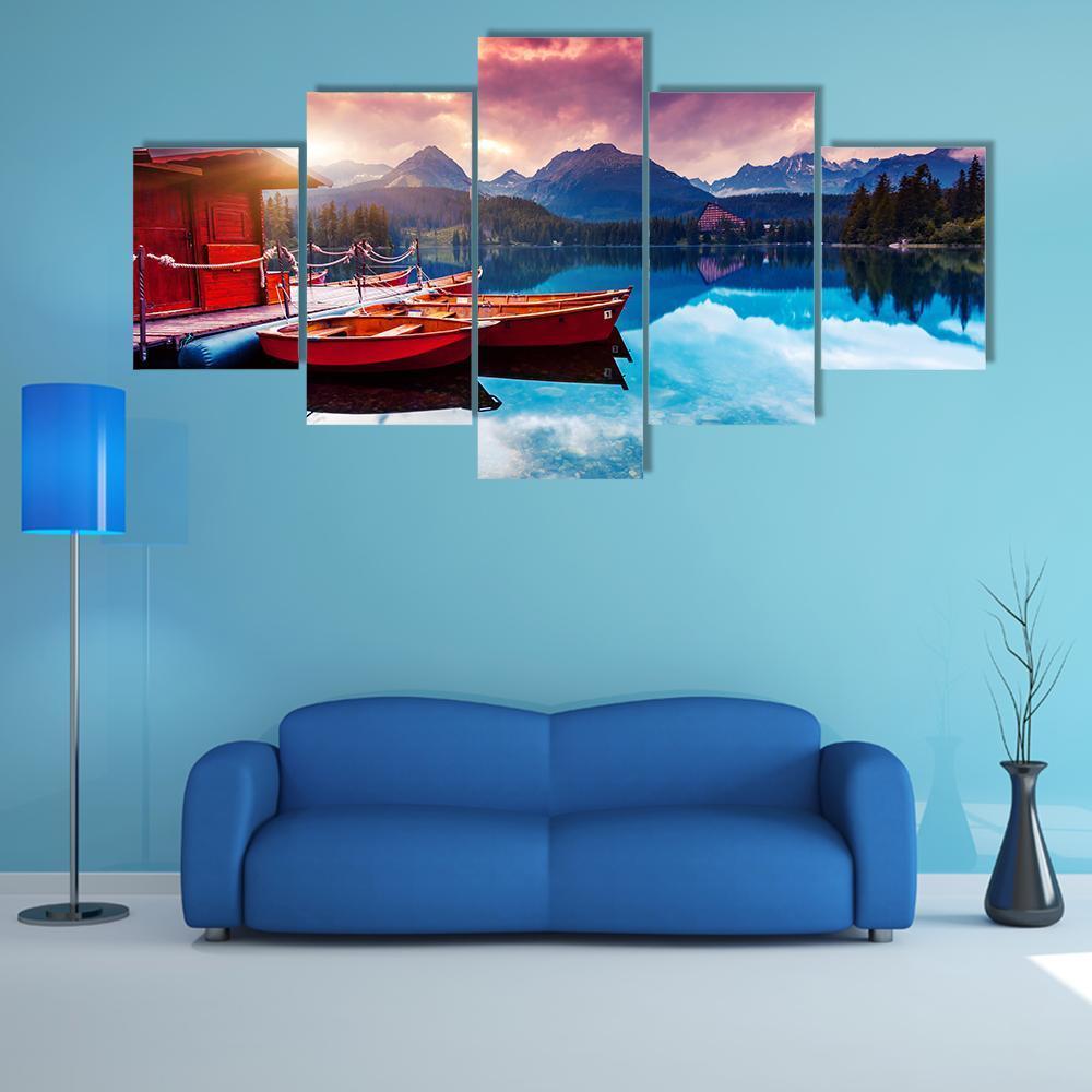 Peaceful Mountain Lake In Slovakia – Nature Canvas Wall Art