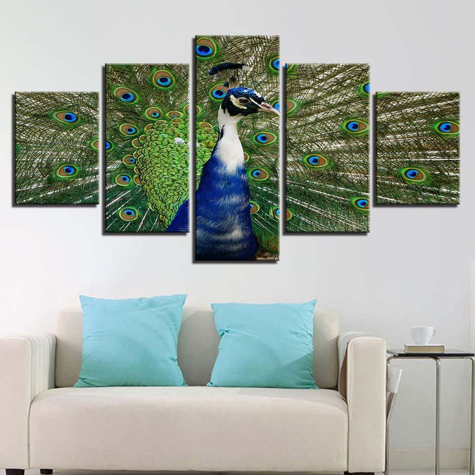 Peacock 2 – Abstract Animal Canvas Wall Art