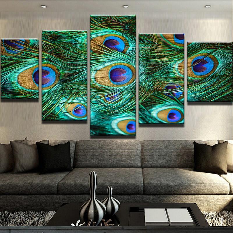 Peacock Feathers – Animal Canvas Wall Art