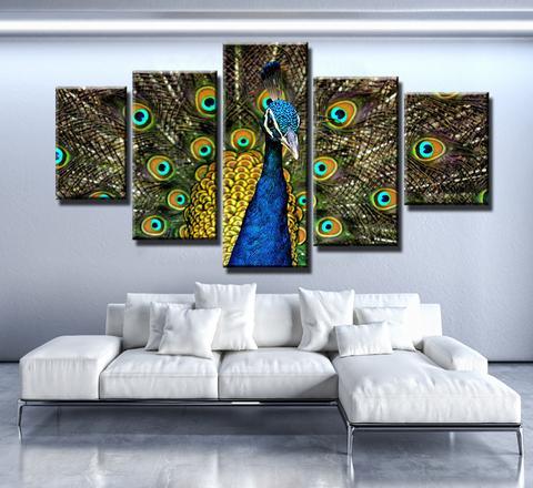Peacock Love – Animal Canvas Wall Art