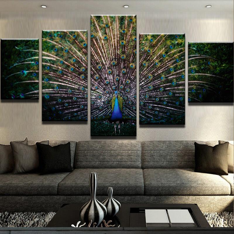 Peacock Passion – Animal Canvas Wall Art